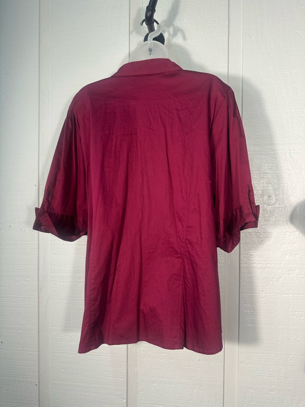 Lane Bryant Burgundy Button Down Top Size 22/24 EUC - Picture 5 of 7